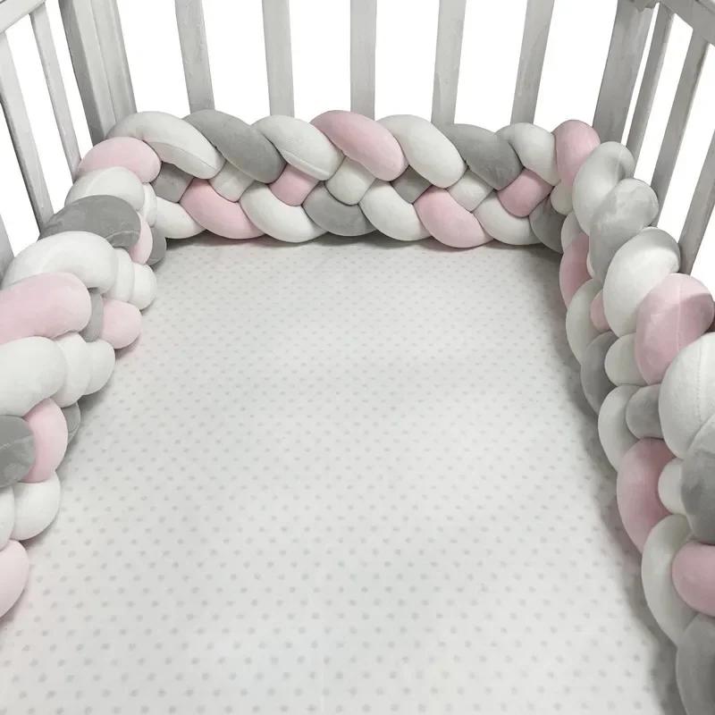 Pare-chocs De berceau Tresse De Lit 4 noués 2-4M
