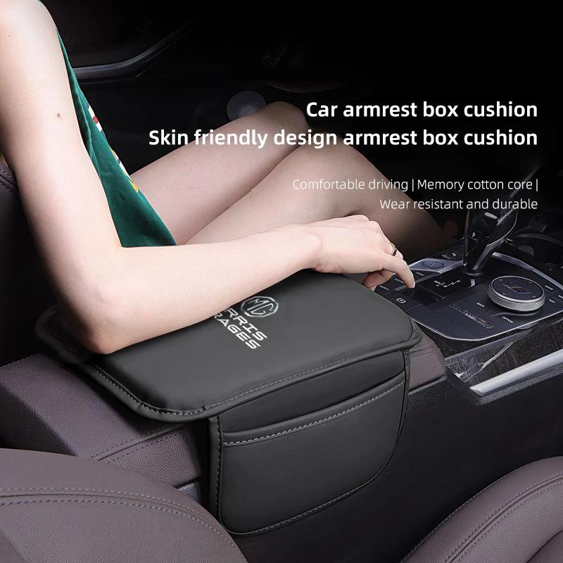 Coussin repose-bras de voiture en cuir PU