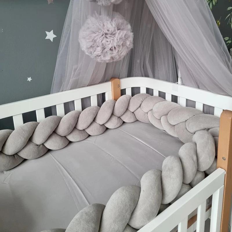 1-4M bébé pare-chocs lit tresse noeud oreiller coussin pare-chocs pour bébé berceau protecteur lit pare-chocs chambre décor berceau literie tresse ensemble