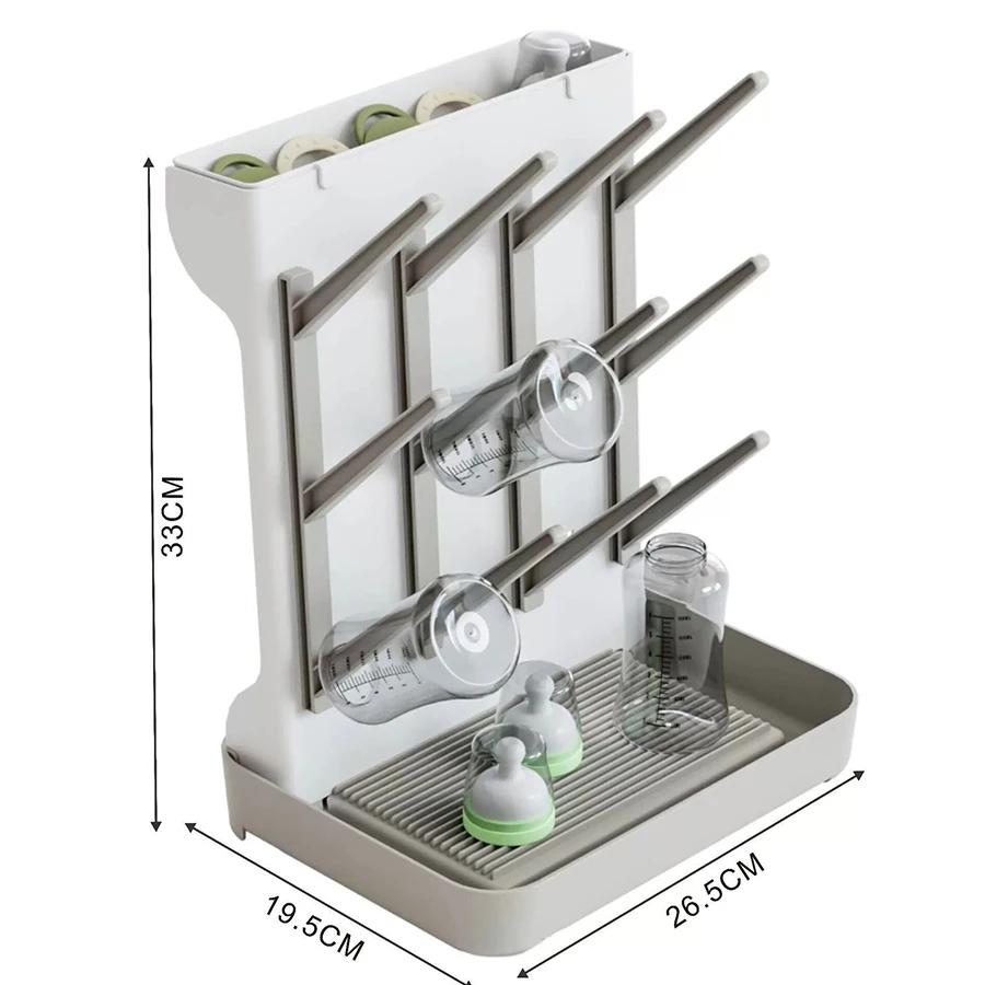 Égouttoir à biberons multi-niveaux grande capacité - Rangement comptoir peu encombrant pour accessoires bébé
