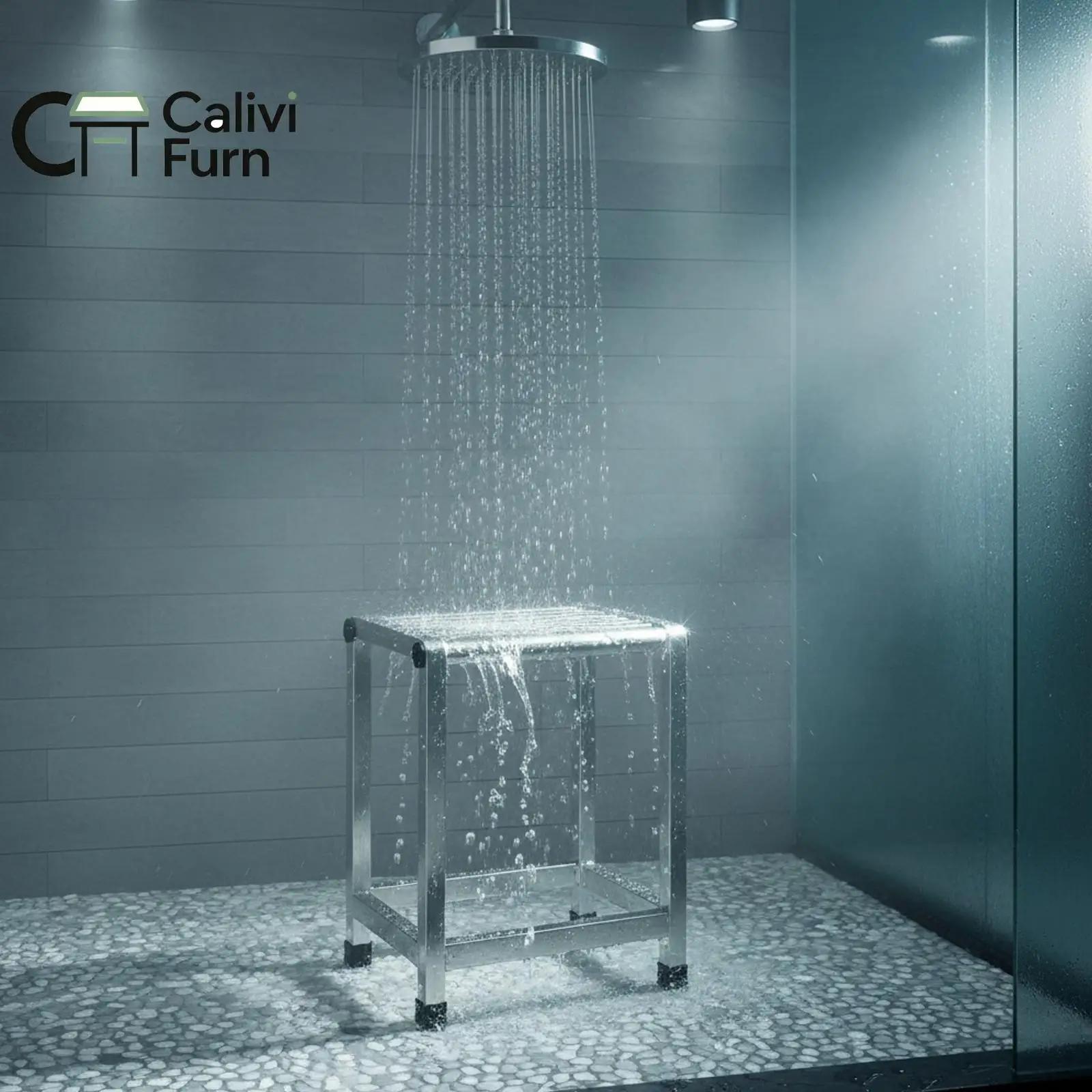 Tabouret de douche robuste et étanche, siège de spa, marchepied en acier inoxydable, chaise de soutien, banc de salle de bain pour cuisine, toilettes, soins aux personnes âgées