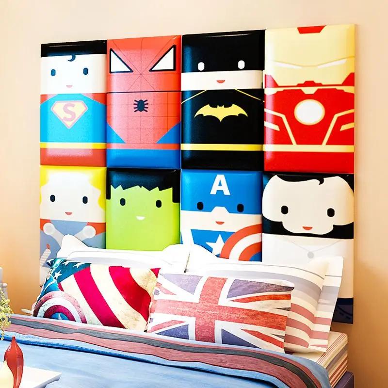 Tête De Lit garçon enfants chambre meubles décoration murale autocollant panneaux Anti-collision Cabecero Cama