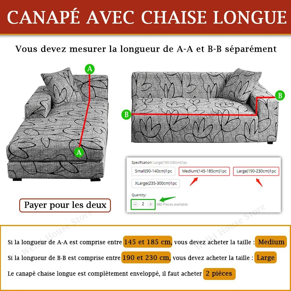 Housse canape dangle pour Salon Imprimé Extensible