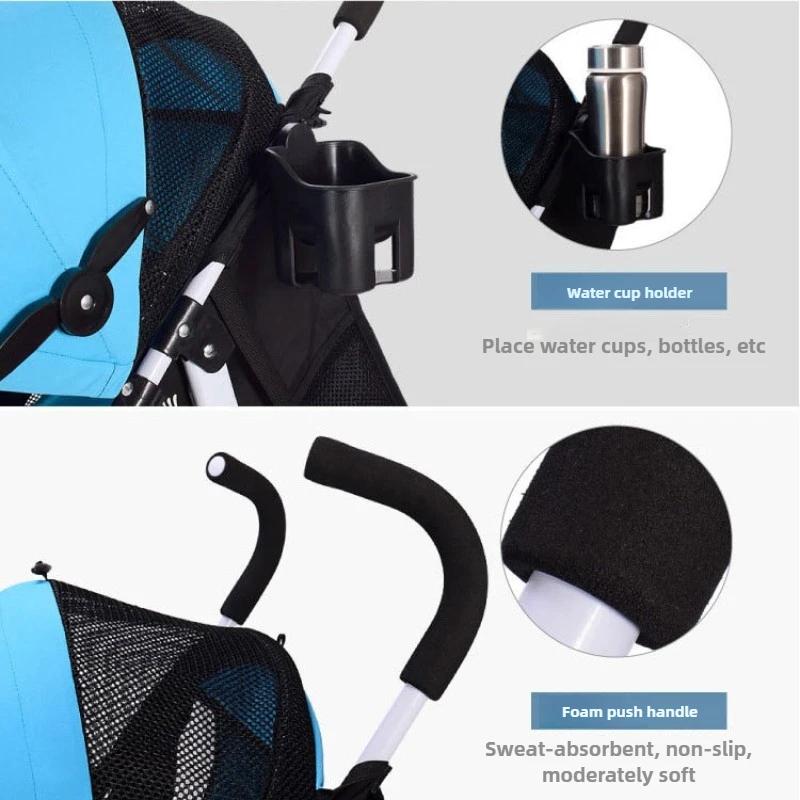 Poussette bébé Portable pliable, peut s'asseoir ou s'allonger, poussette universelle antichoc pour toutes les saisons