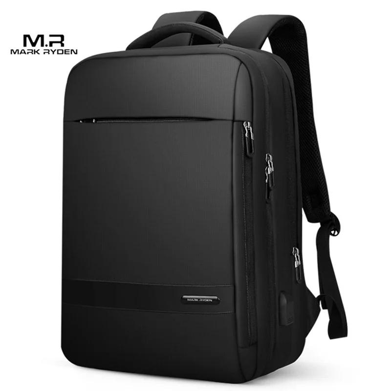 MARK RYDEN sac à dos de voyage hommes sac à dos d'affaires école extensible USB sac grande capacité 15.6 ordinateur port
