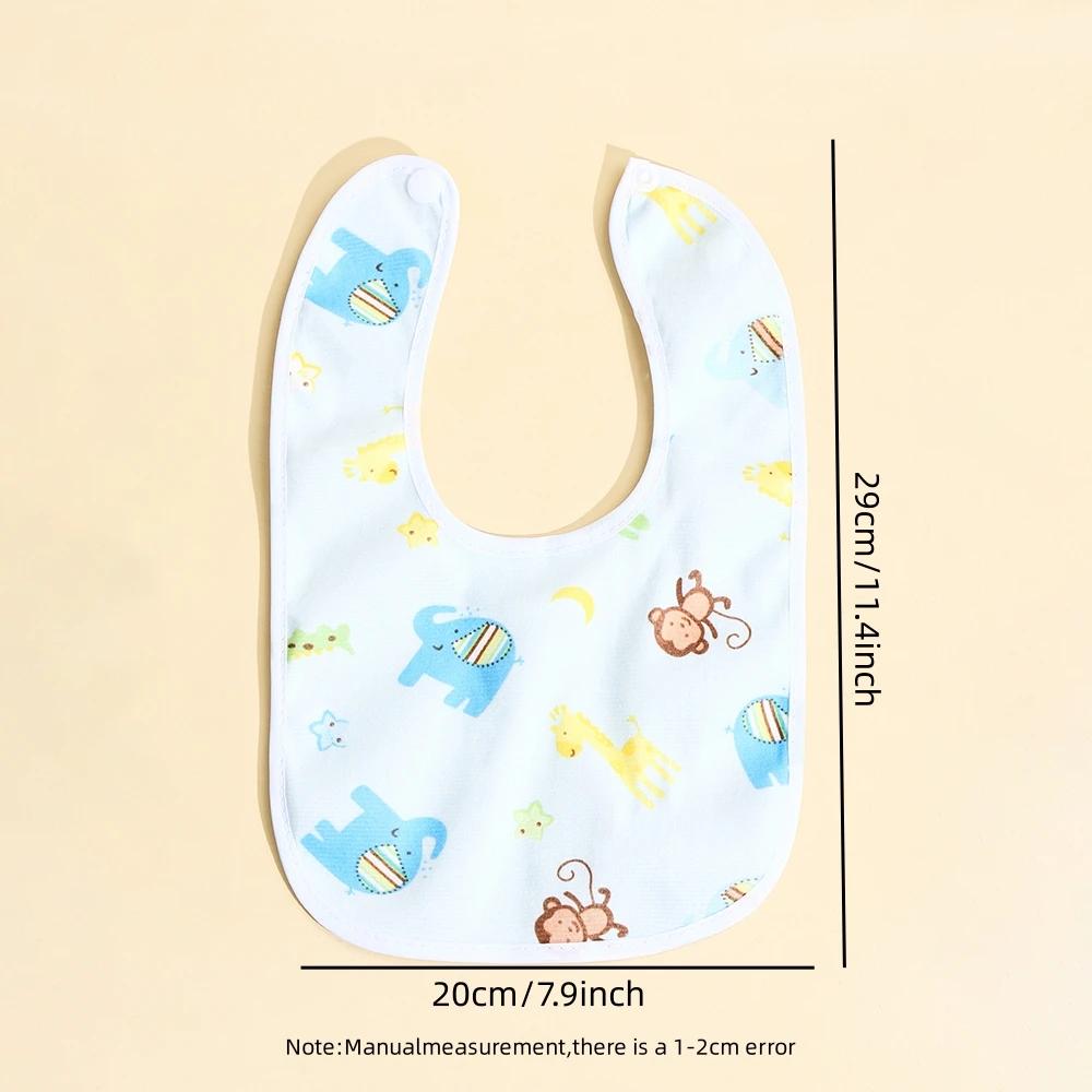 Bavoirs imperméables en coton pour bébé - Lot de 4/6/8/10 pièces - Protection repas garçons filles