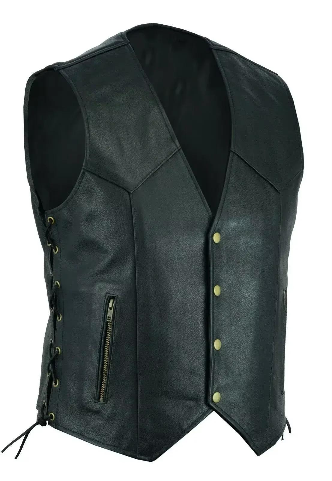 Gilet en cuir Punk mode manteau décontracté moto