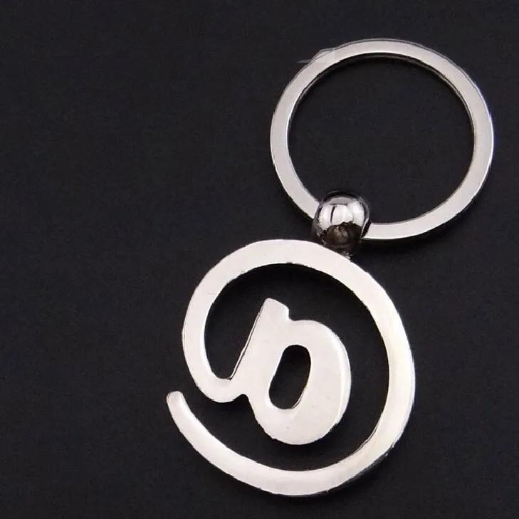 Porte-clés en métal avec lettres