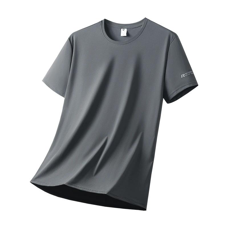 Ice inj-T-shirt de sport décontracté à haute élasticité pour hommes