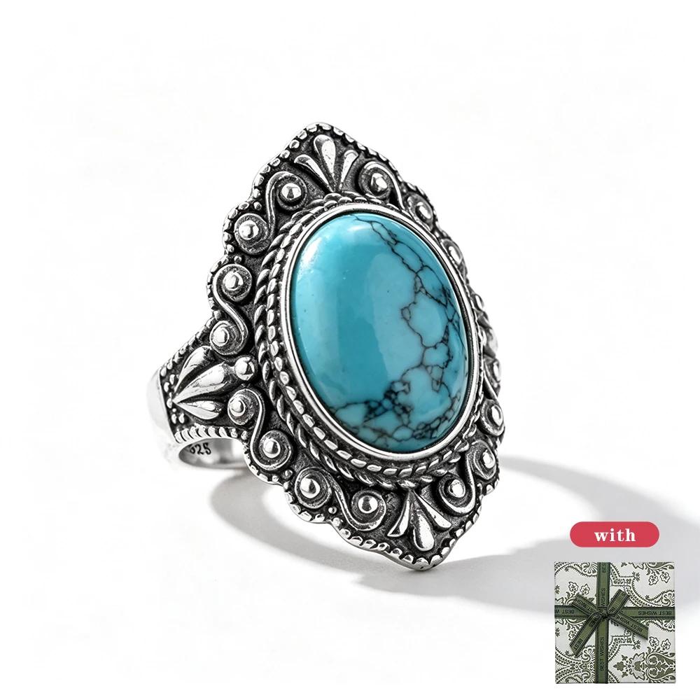 Bagues en argent vintage personnalisées avec boîte cadeau