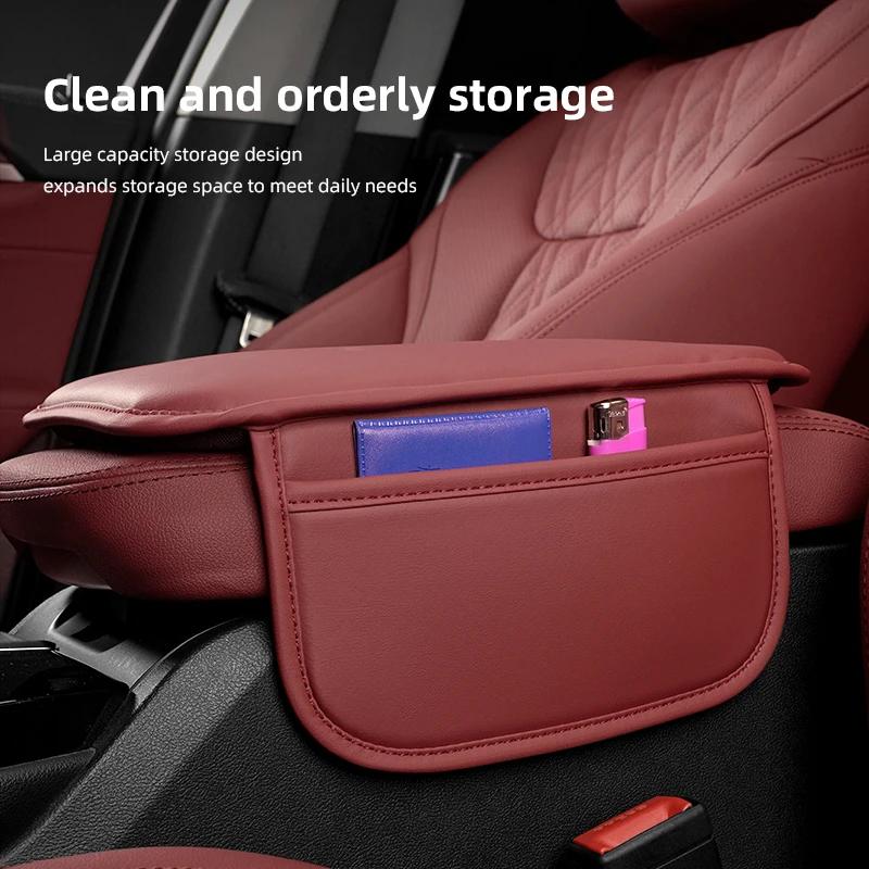 Coussin repose-bras de voiture en cuir PU