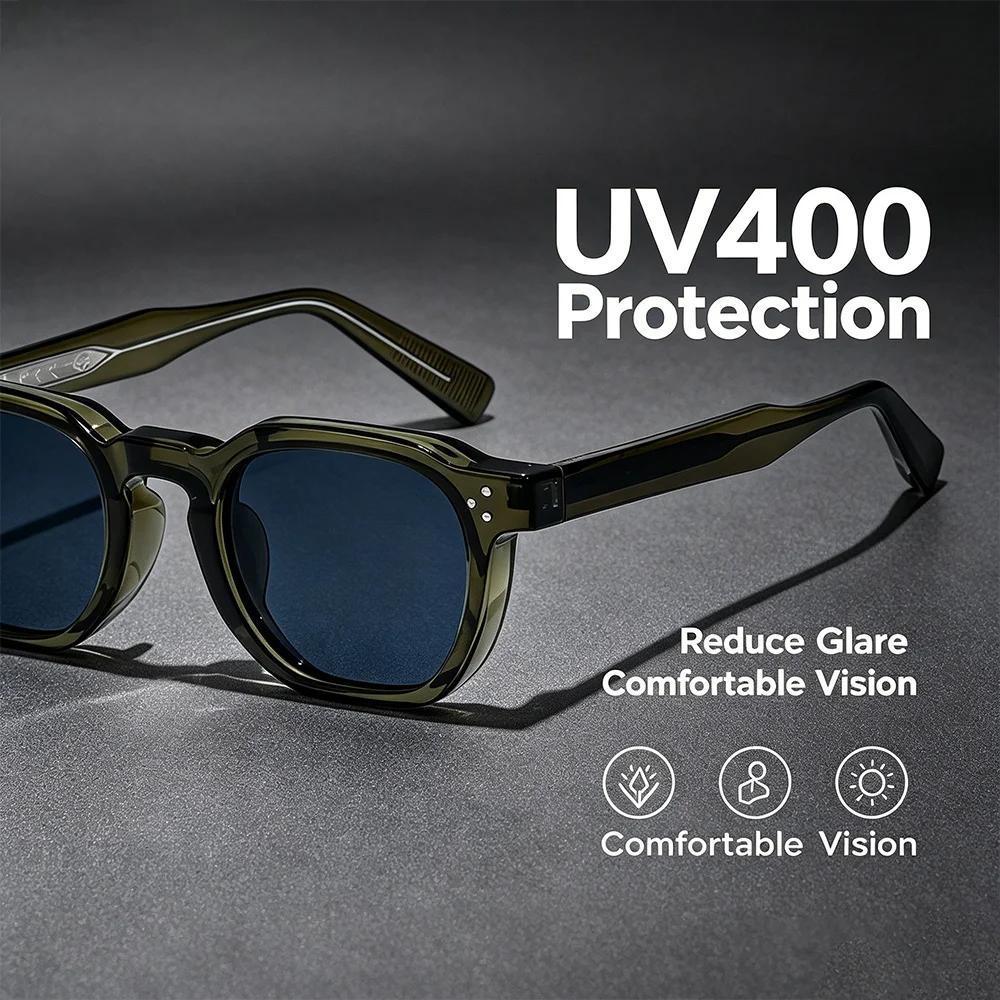 Lunettes de soleil carrées rétro pour hommes et femmes