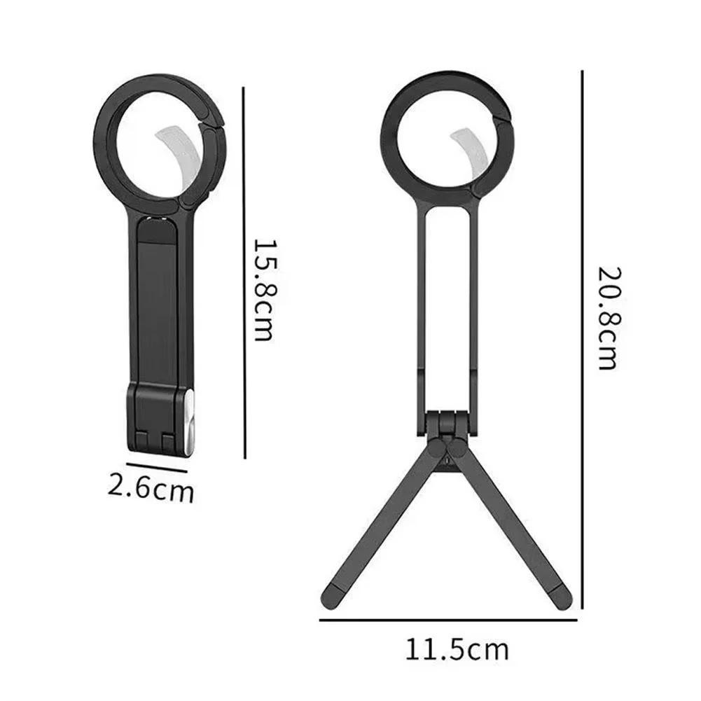 Trépied de téléphone pliable monté sur mousqueton pour iPhone 17 16 15