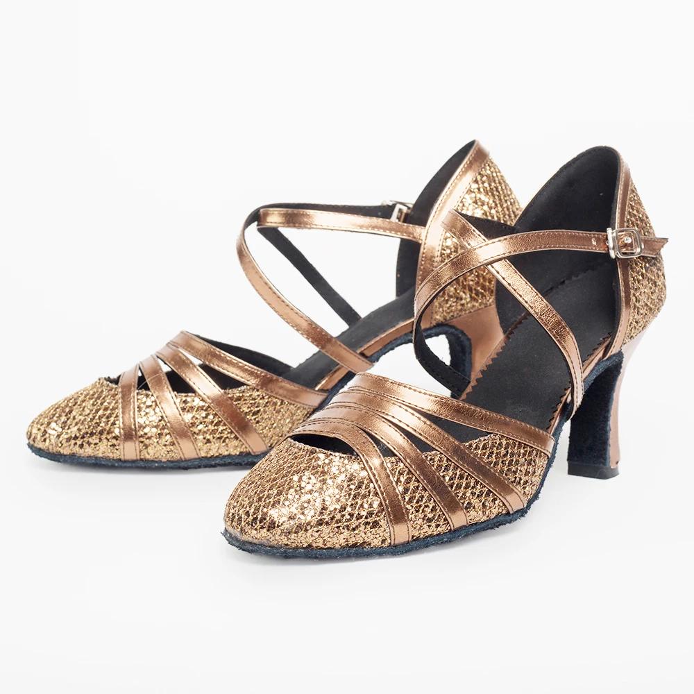 USHINE chaussures de danse de salon femmes paillettes