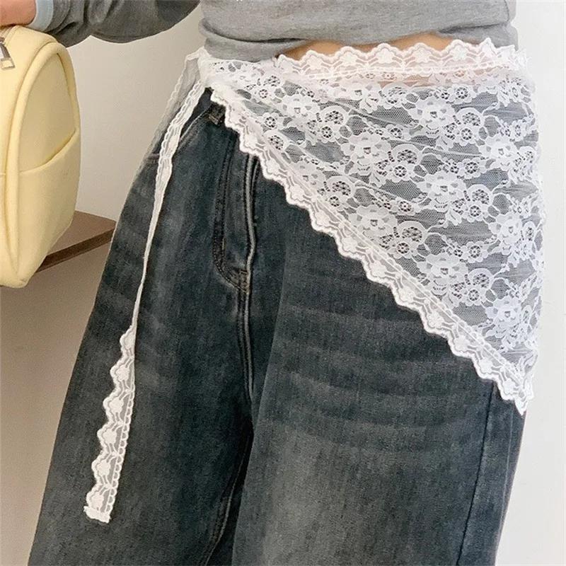 Jupe courte Triangle en dentelle pour femmes