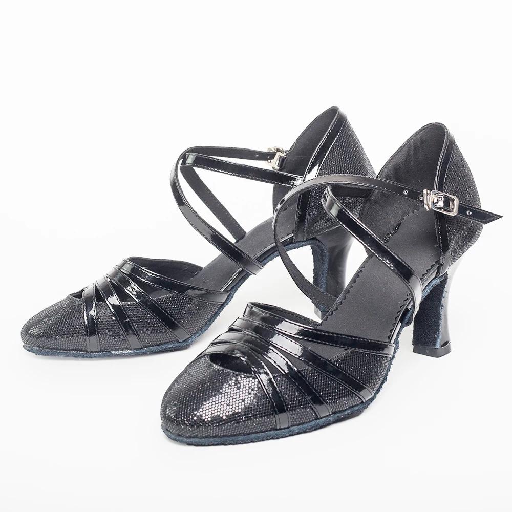 USHINE chaussures de danse de salon femmes paillettes