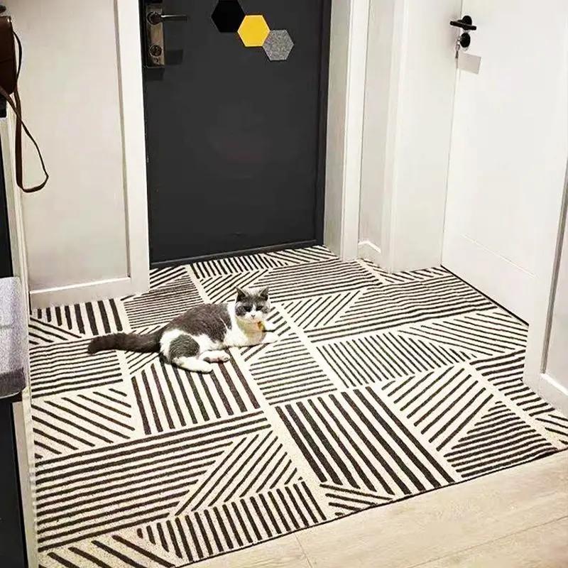 Le tapis de porte d'entrée peut être nettoyé avec un tapis de porte domestique en PVC. Le tapis d'entrée est un tapis de dessin animé résistant à la saleté