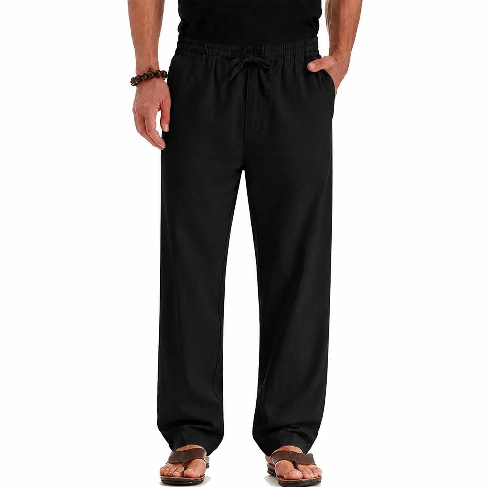 Pantalon Long en coton et lin pour hommes