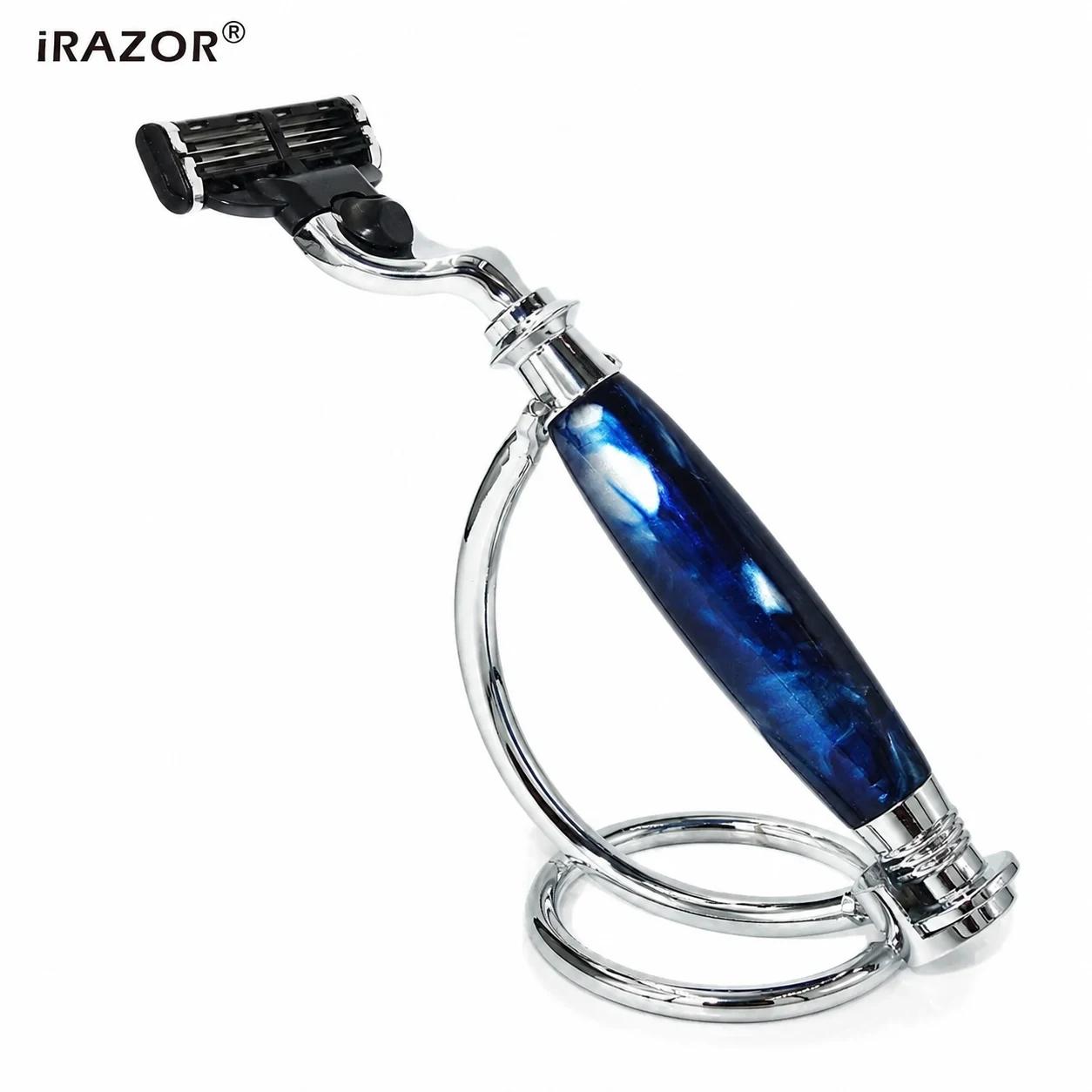IRAZOR Mach 3 rasoir de sécurité manuel pour hommes Compatible avec la marque universelle 3 couches lame anniversaire va