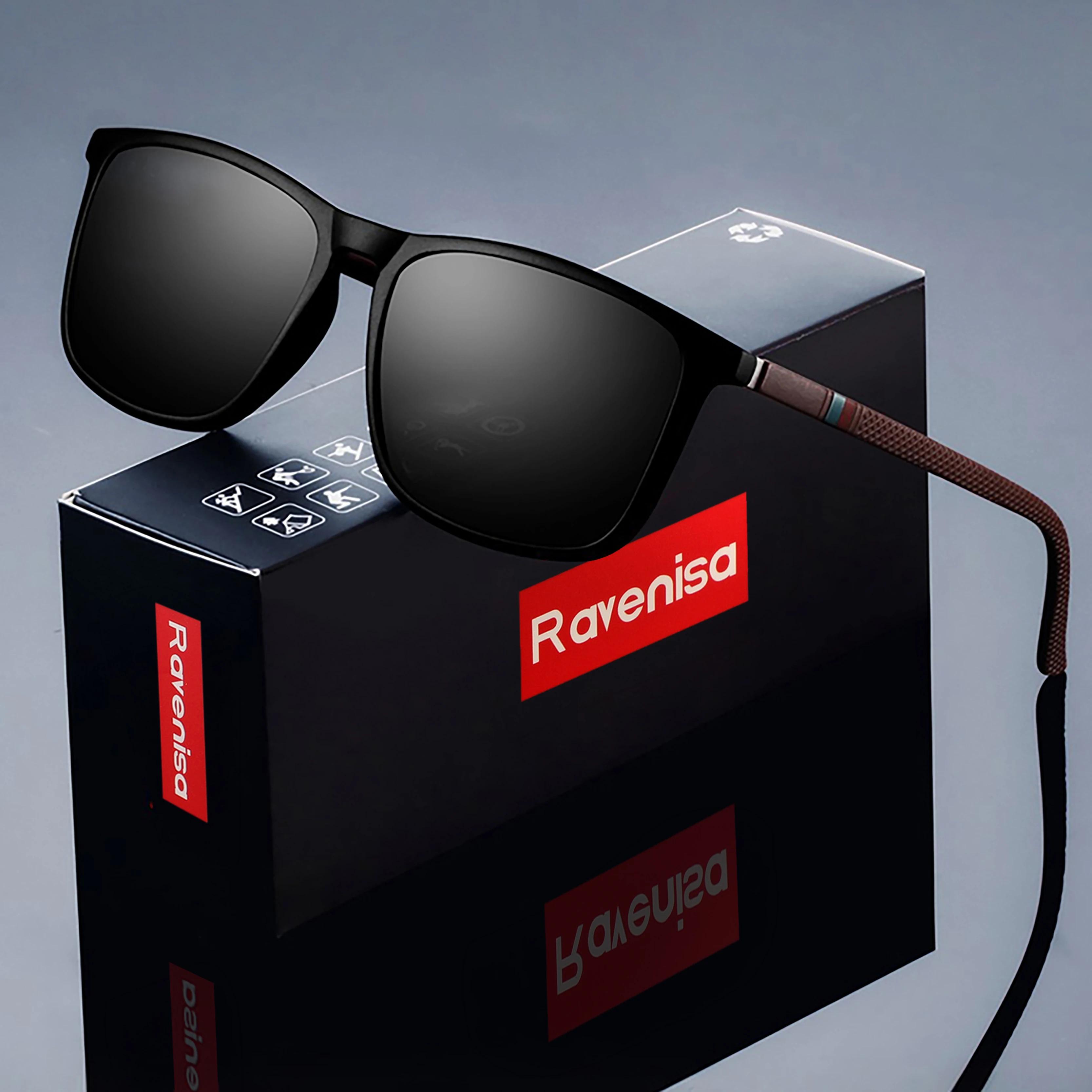 Lunettes de soleil polarisées carrées pour hommes