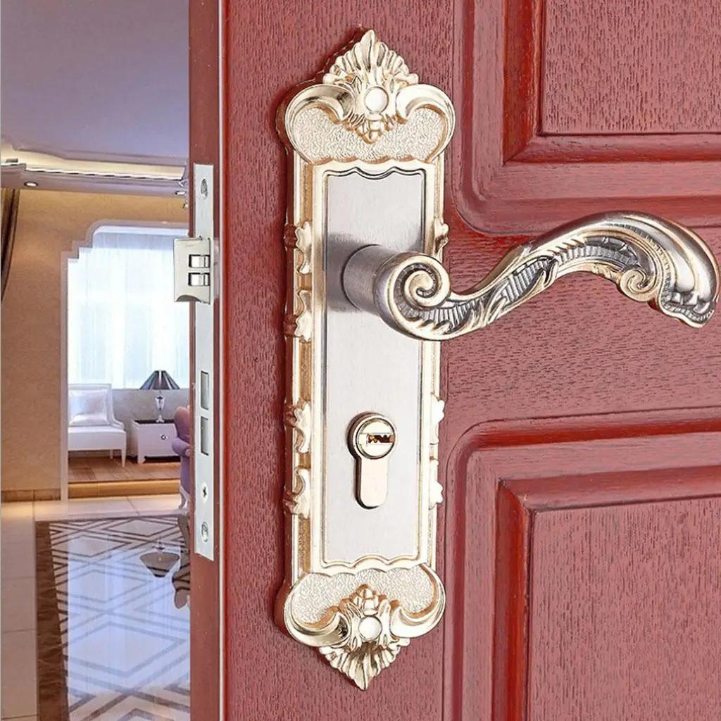 Poignée de porte à levier d'entrée [avec trois clés] pour bureau ou porte d'entrée # 6