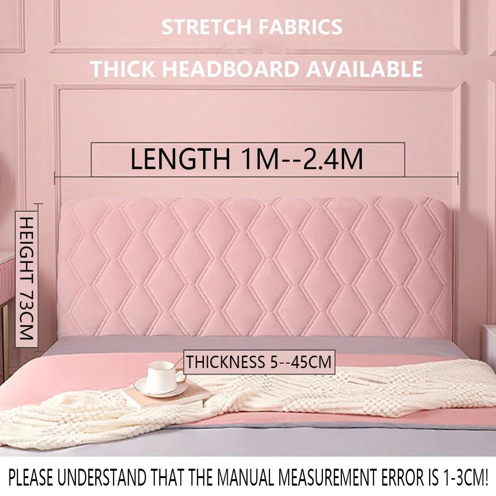 Couverture de tête de lit matelassée épaisse, couverture de tête de lit en peluche tout compris pour chambre de fille, couleur unie, couverture de protection arrière de lit, décoration de maison