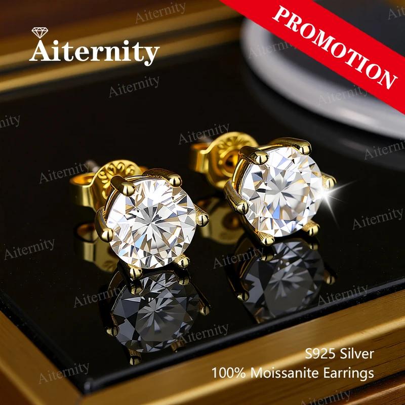 Boucles d'oreilles Moissanite 100% pour femmes