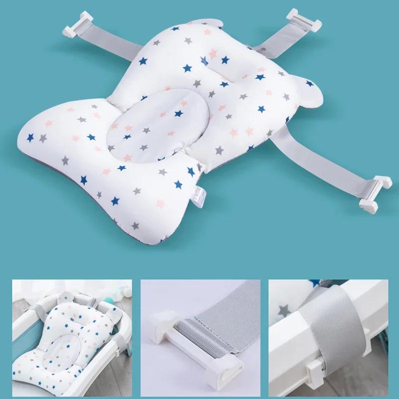 Tapis de Support de siège de bain pour bébé, coussin de baignoire pliable et chaise, oreiller de baignoire pour nouveau-né, antidérapant, doux et confortable, coussin corporel