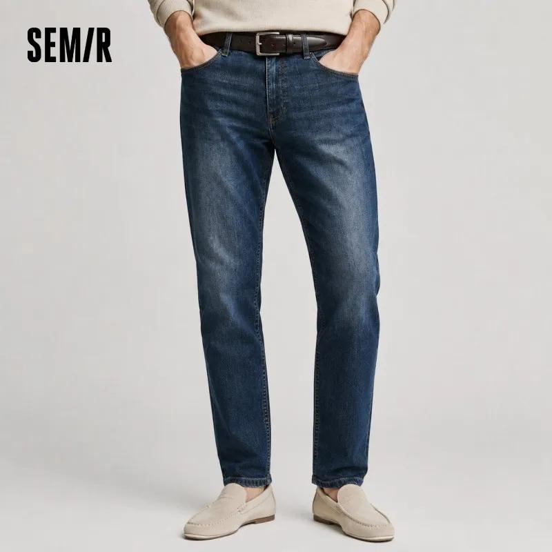 Jean Homme Semir Stretch 2026 Vintage Lavé Coupe Droite Style Urbain Décontracté Quotidien Doux Confortable Tendance Pol