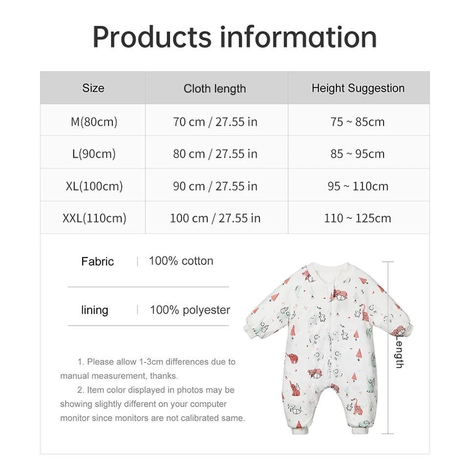 Sac de couchage bébé fille hiver avec pieds - Chaud et confortable pour les nuits 1-4 ans