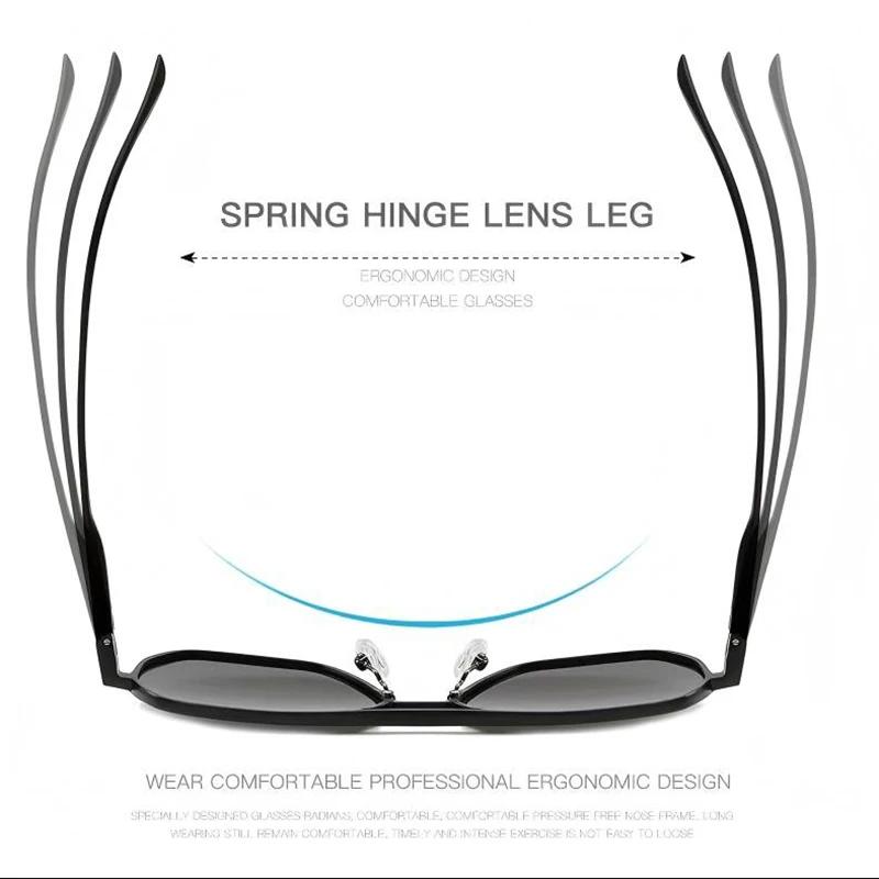 Lunettes de soleil photochromiques en métal de luxe pour hommes et femmes