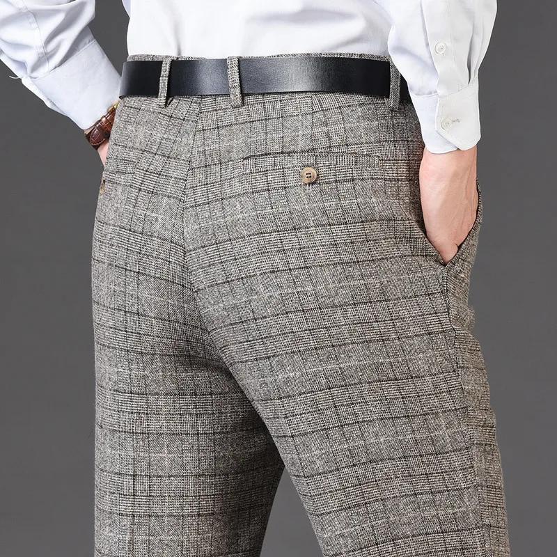 Pantalon de costume plat en cachemire pour hommes