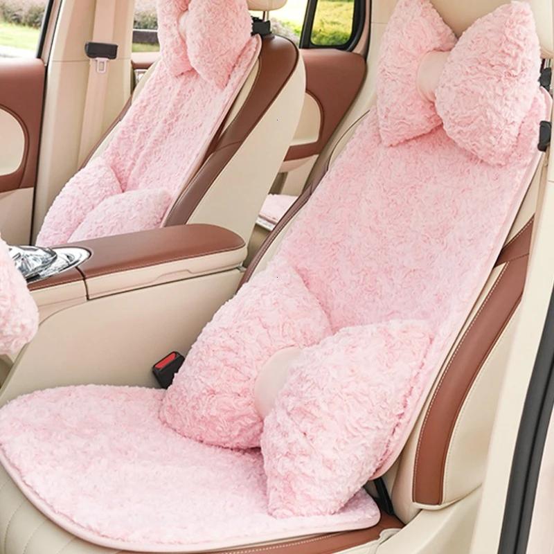 Housse de siège de voiture universelle pour femmes, motif dessin animé mignon, accessoires intérieurs de voiture, mode, antidérapante, respirante, coussin de voiture pour filles