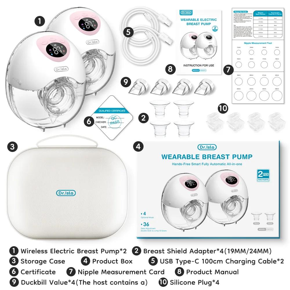 Tire-lait électrique portable MAMIJOY 4 modes - 36 niveaux d'aspiration silencieux et mains libres