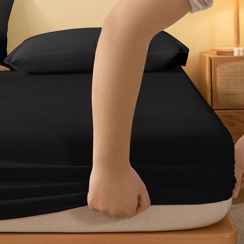 1 pièce de drap de lit mat de couleur unie