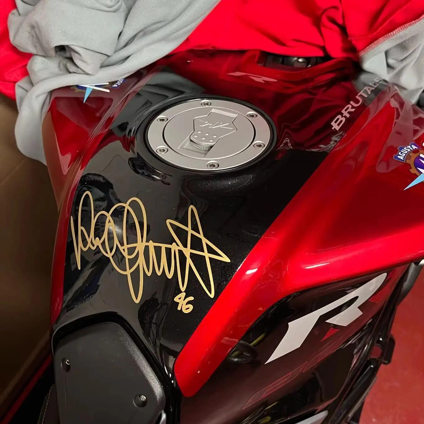 Autocollants de moto Rossi Signature, autocollants réfléchissants imperméables