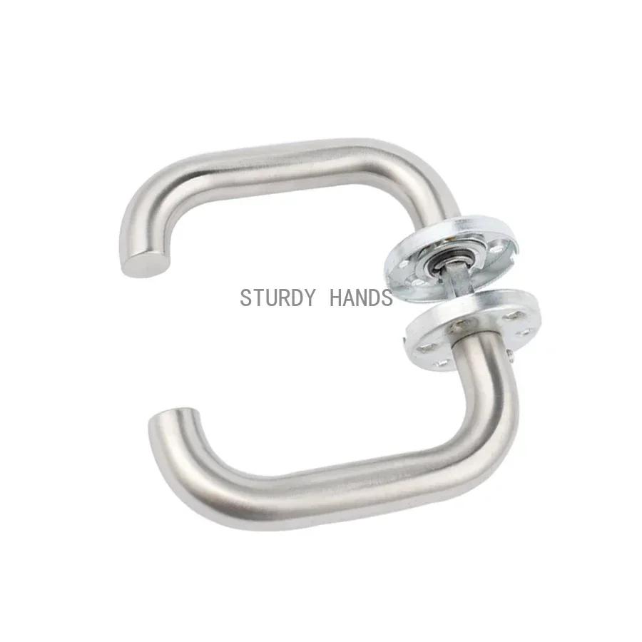 Ensemble de poignées de porte en acier inoxydable, intérieur de maison, serrure à levier, loquet réglable Durable, bouton de sécurité pour chambre à coucher et salle de bains