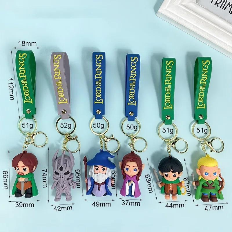 Films européens et américains Seigneur des Anneaux porte-clés voiture porte-clés figurine d'action tridimensionnelle anneau sac pendentif