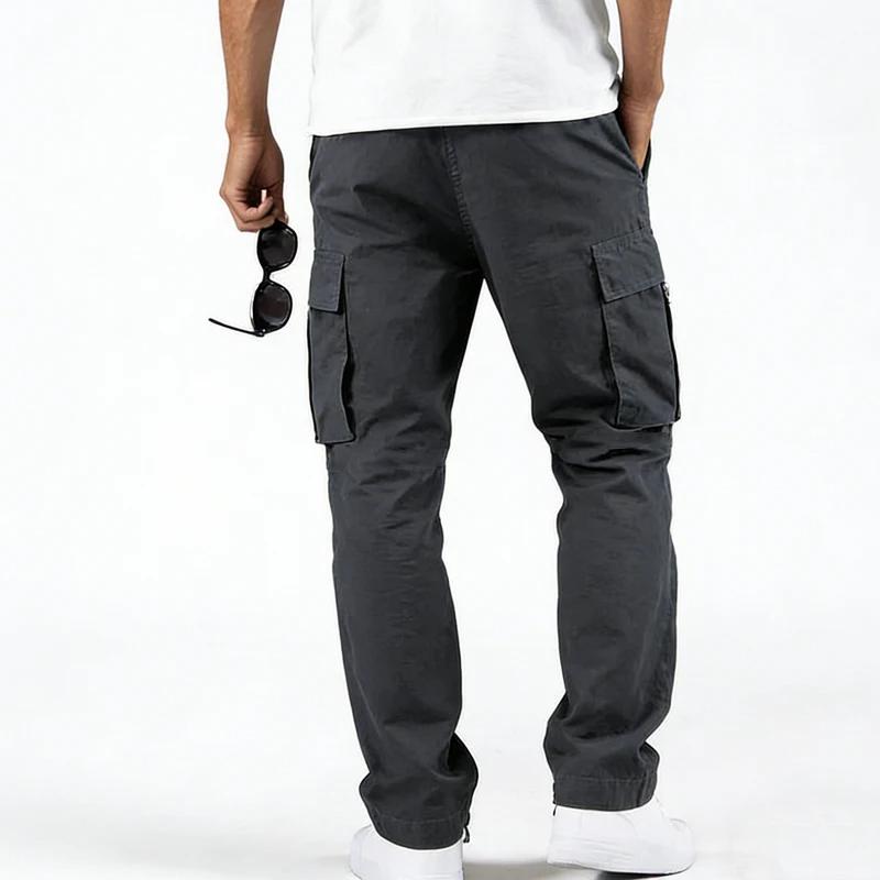 Pantalon cargo en polyester tissé pour homme