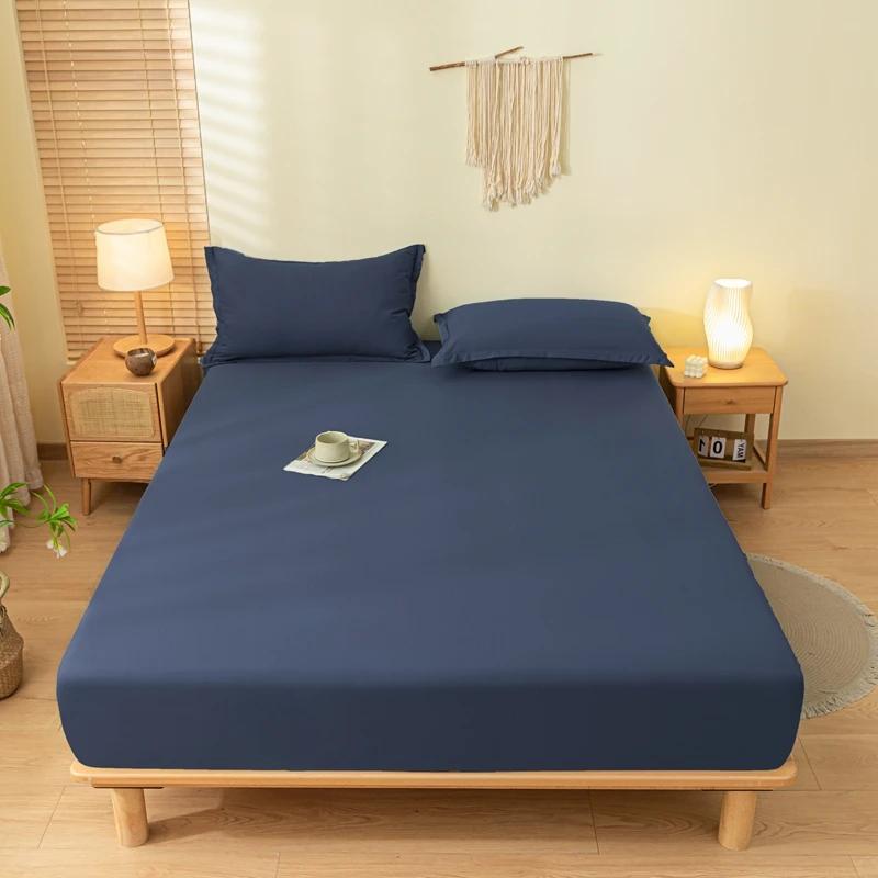 1 pièce de drap de lit mat de couleur unie