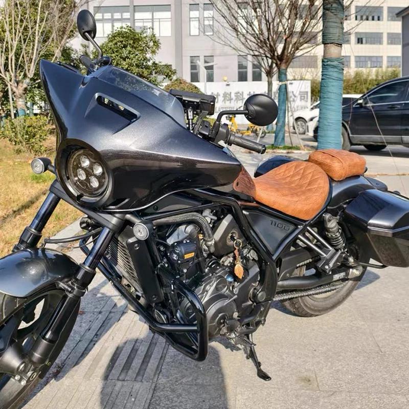 CMX1100 21-24 Motorcycle Engine Guard Highway Crash Bars Bumper Stunt Cage Protector For Honda Rebel CMX1100 2021 2022 2023 2024