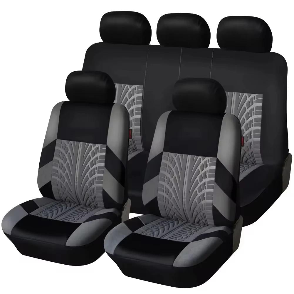 Ensemble de housses de siège de voiture universelles, 2/5 pièces, adaptées à la plupart des housses de voiture avec détails de pneus, adaptées aux housses de siège indépendantes, protection des sièges