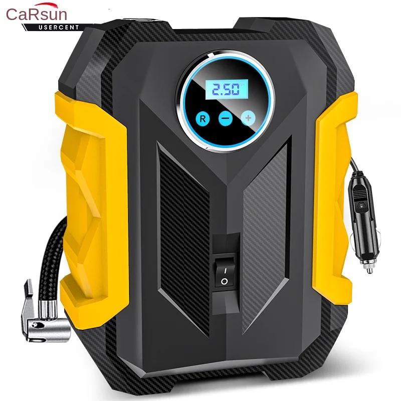 CARSUN Portable Automobile compresseur d'air numérique pompe de gonflage des pneus lampe à LED