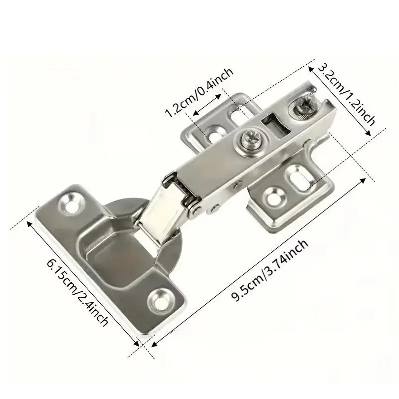 1PC Charnières de porte d'armoire avec amortisseur de fermeture douce pour meuble de cuisine et autres meubles