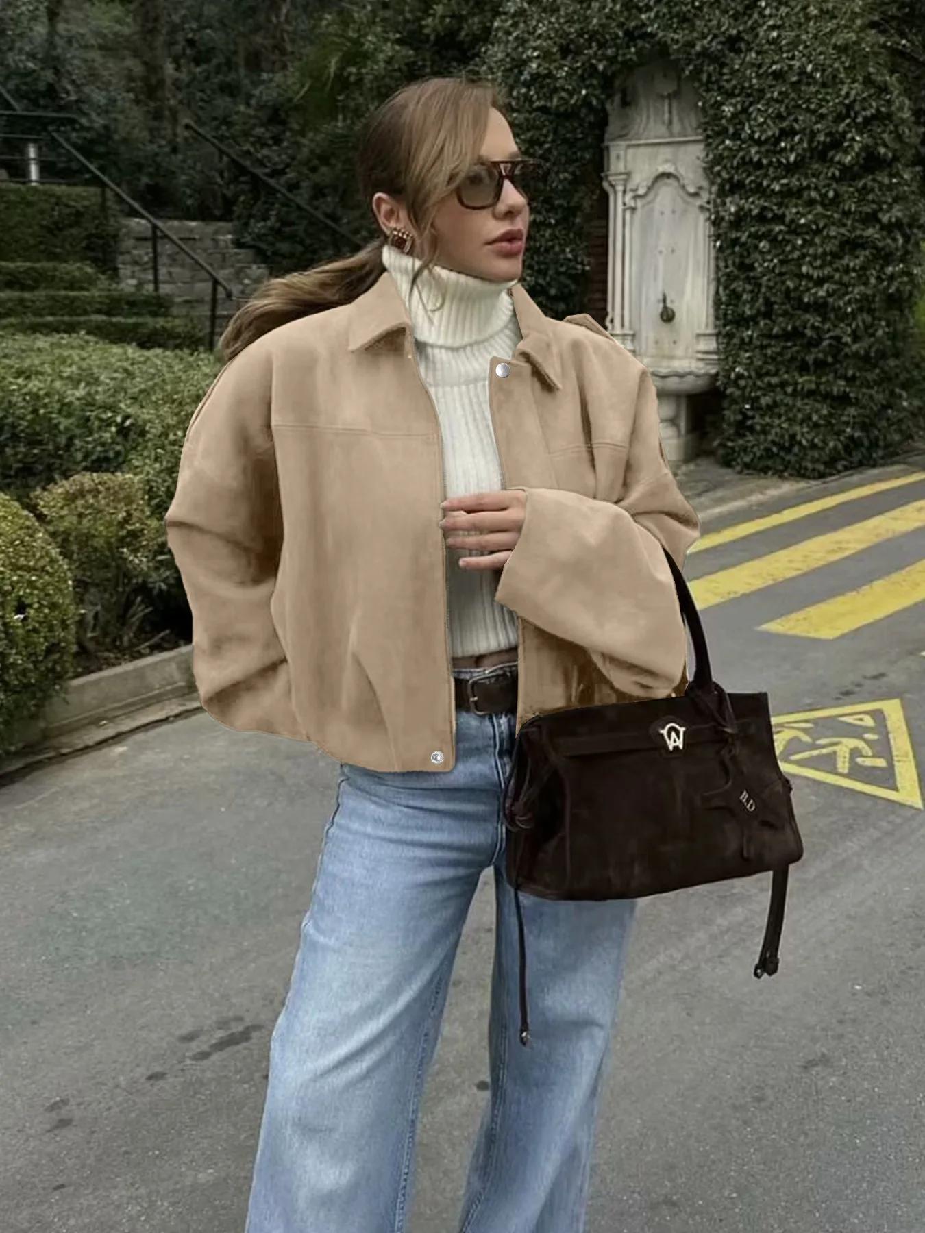 Blouson aviateur pour femme avec manches chauve-souris et fermeture éclair
