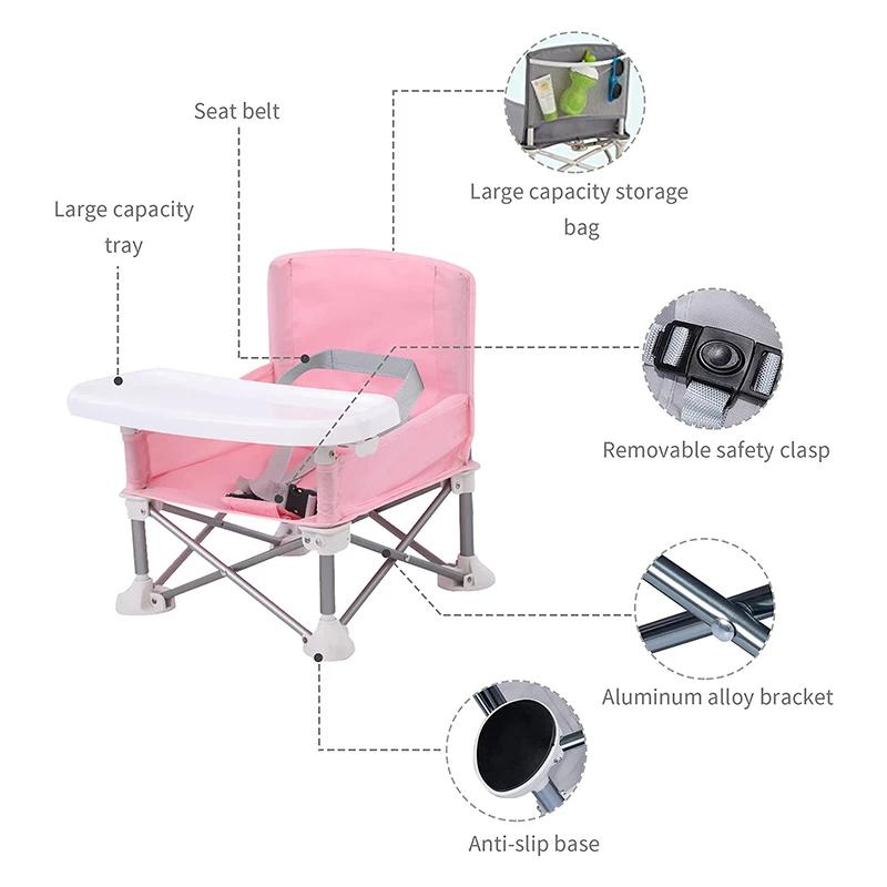 Chaise d'appoint portable pour bébé, chaise de salle à manger, chaise pliante de voyage, chaise d'alimentation pour enfants, siège de plage extérieur, fournitures de meubles pour bébé, nouveau