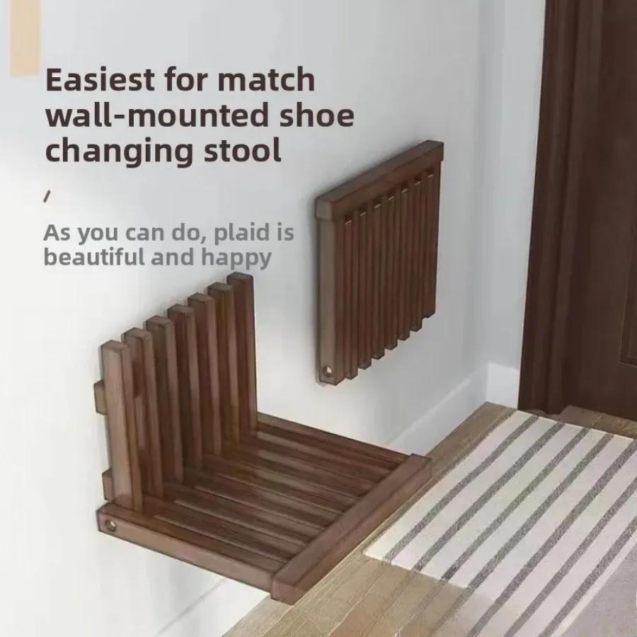 Sièges de douche montés au mur chaise murale pliable en bois banc