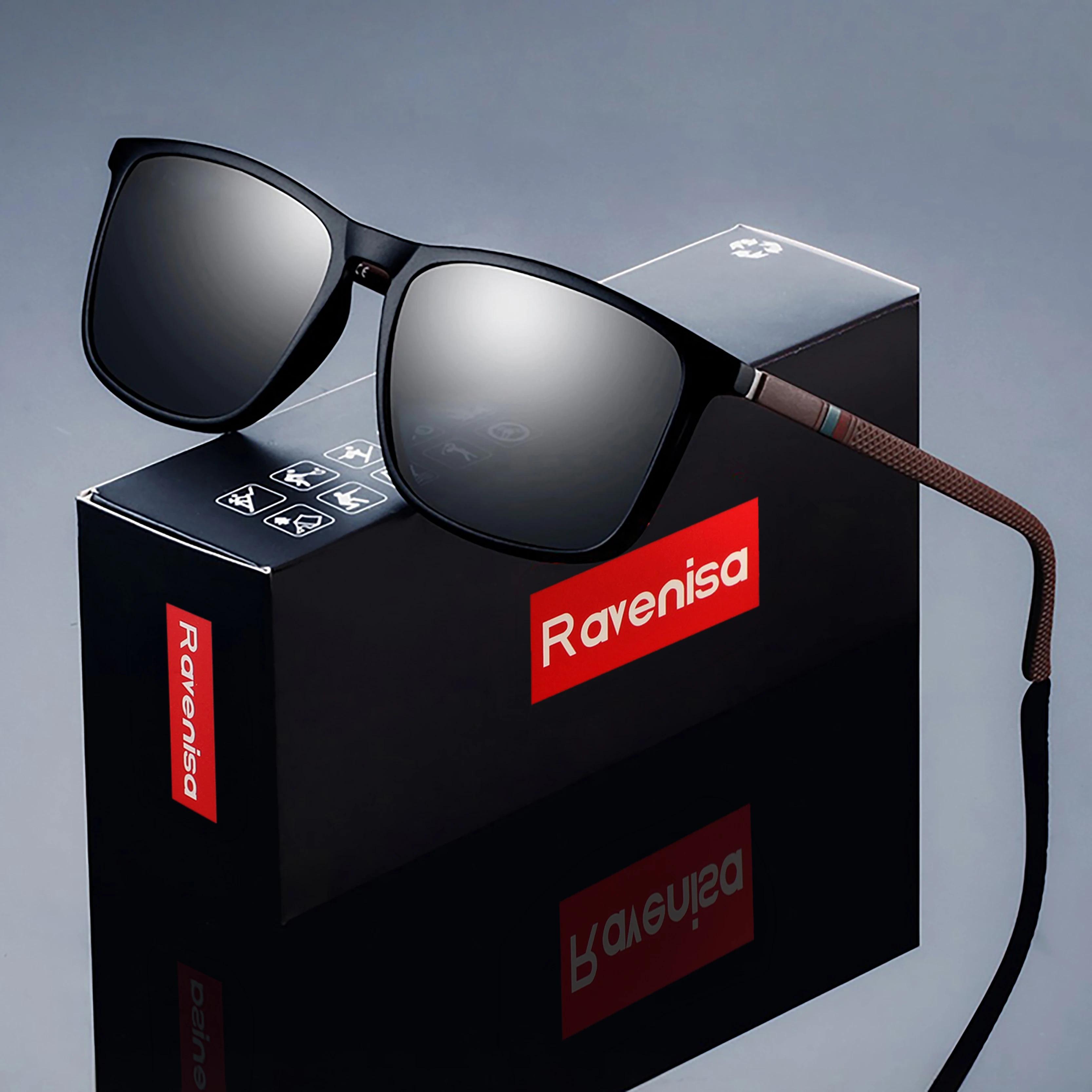 Lunettes de soleil polarisées carrées pour hommes