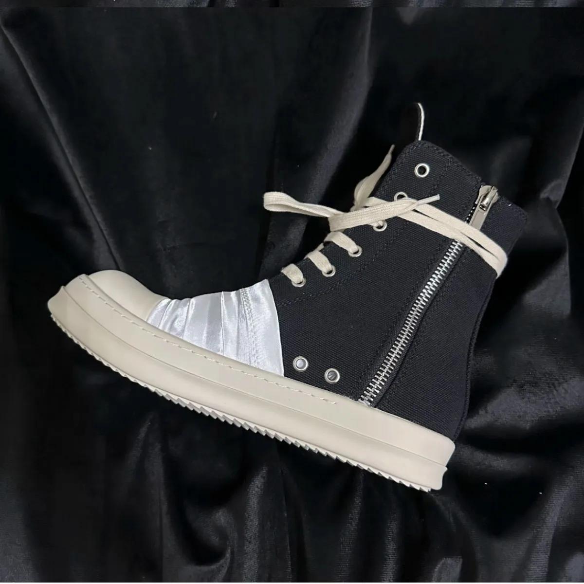 Ro marque Ro hommes chaussure femmes Sneaker blanc toile chaussures haut espadrilles décontractées fermeture éclair luxe
