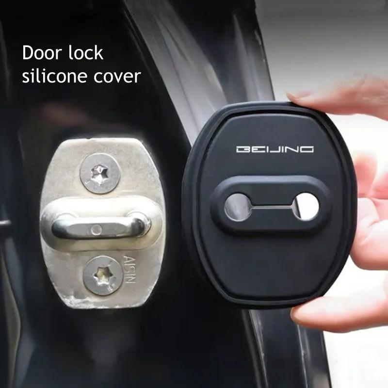 Pour BEIJING BAIC X55 X7 BJ30 BJ40 BJ60 EU5 2026 2025 2024 – Accessoires de protection en silicone pour serrures de portières de voiture